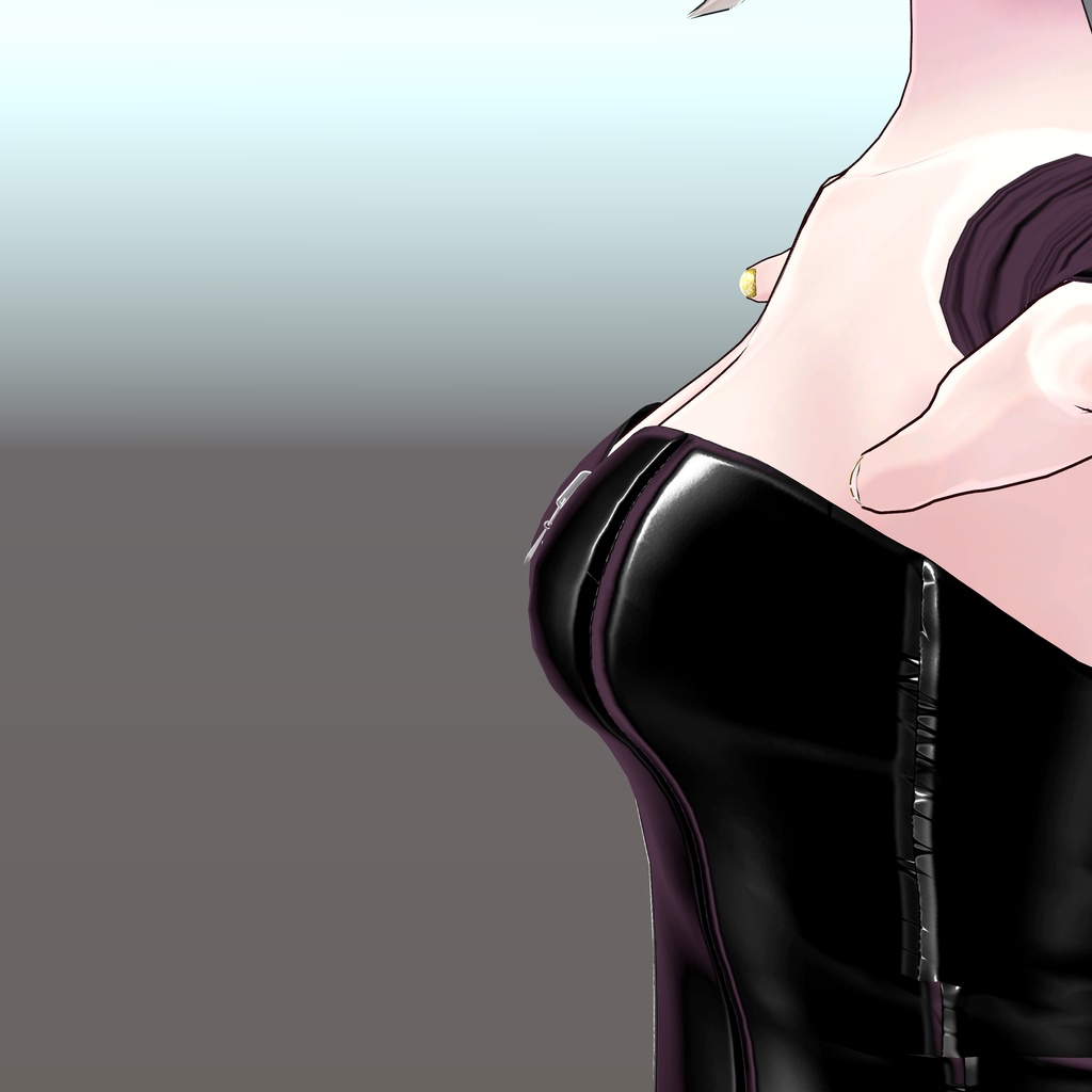 【リーファ用衣装】レザーチューブトップ