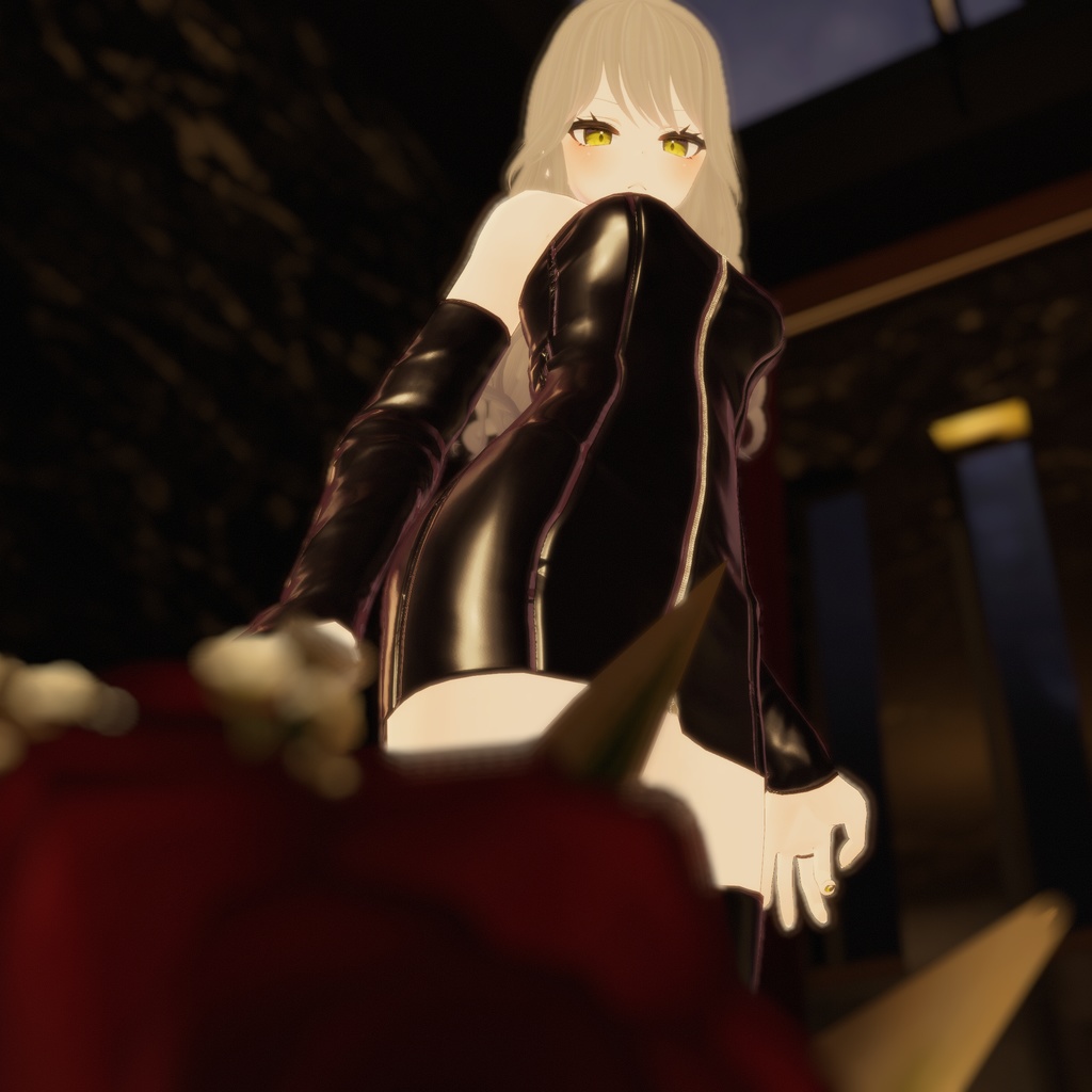 【リーファ用衣装】レザーチューブトップ