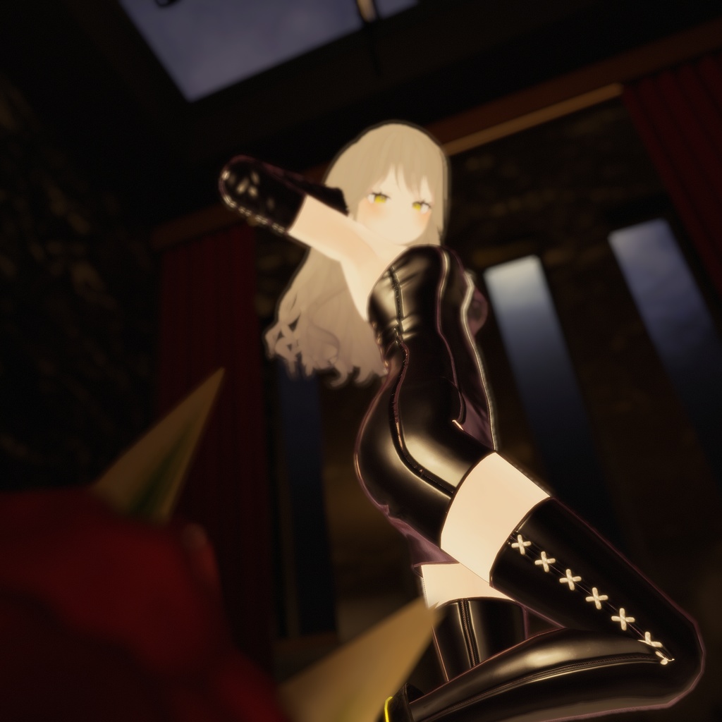 【リーファ用衣装】レザーチューブトップ