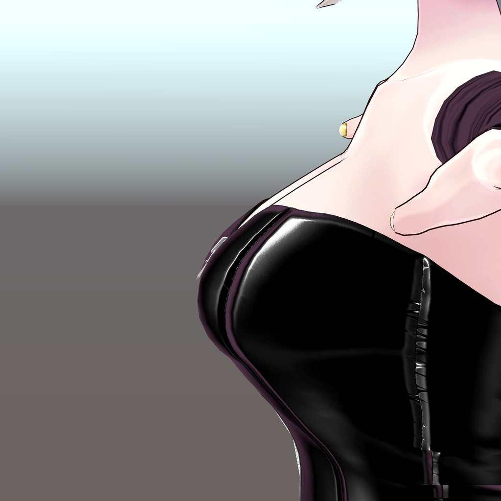 【リーファ用衣装】レザーチューブトップ