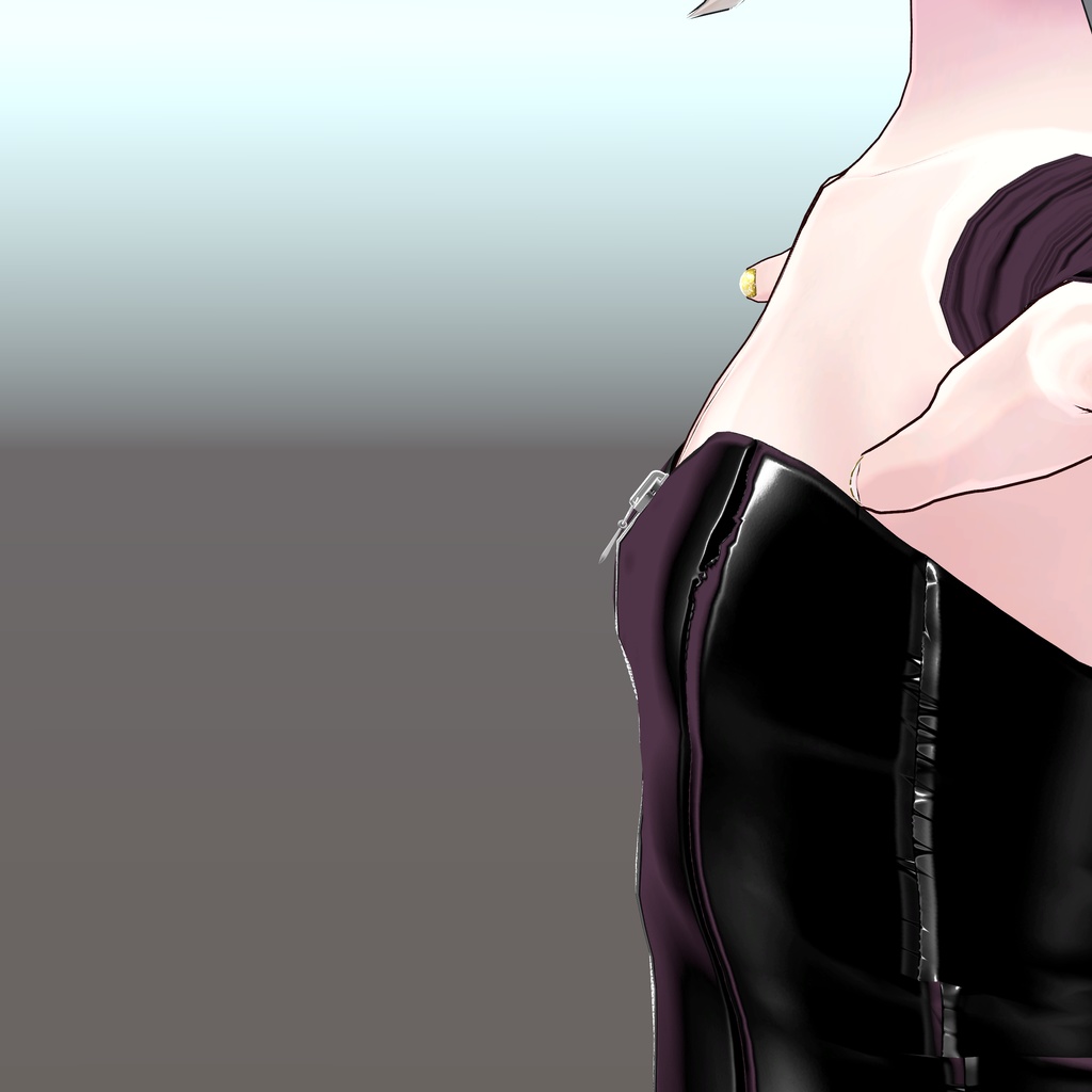 【リーファ用衣装】レザーチューブトップ