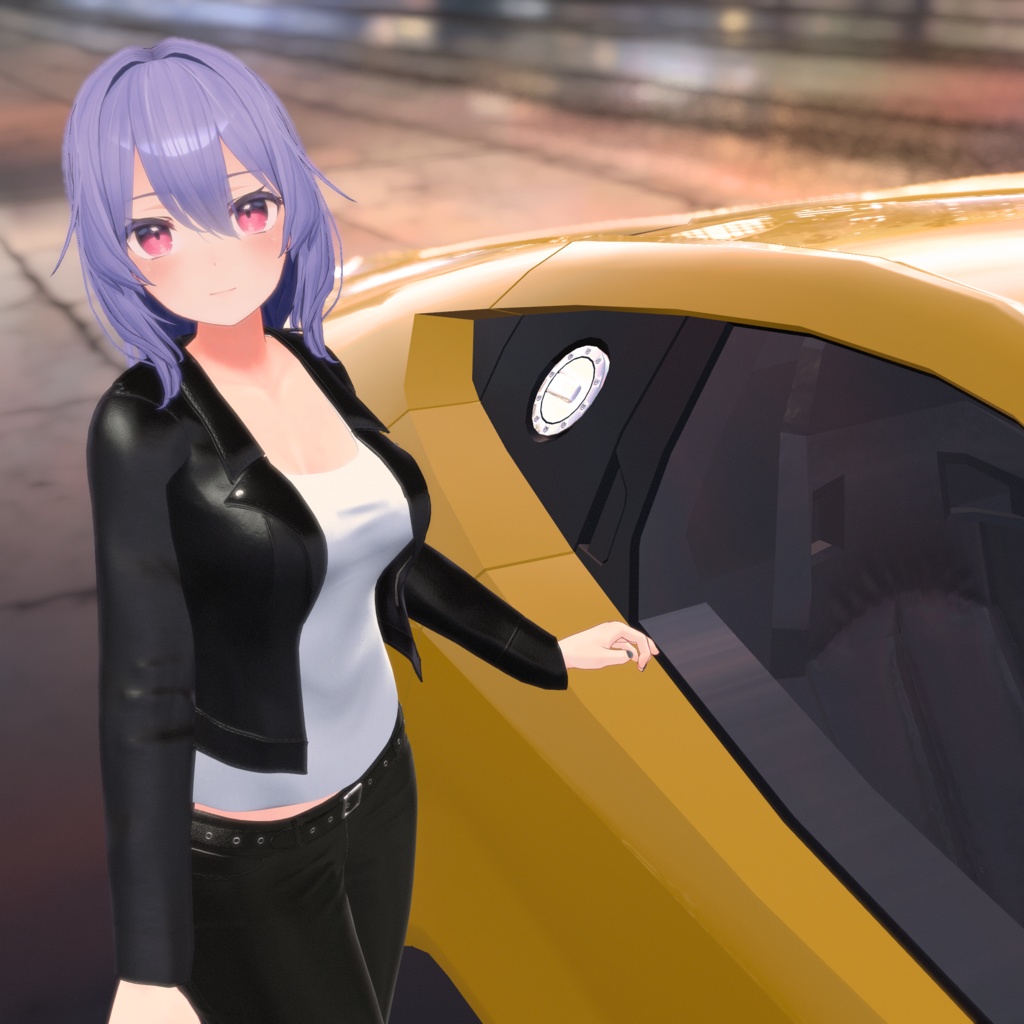 【桔梗用衣装】レザージャケパンコーデ