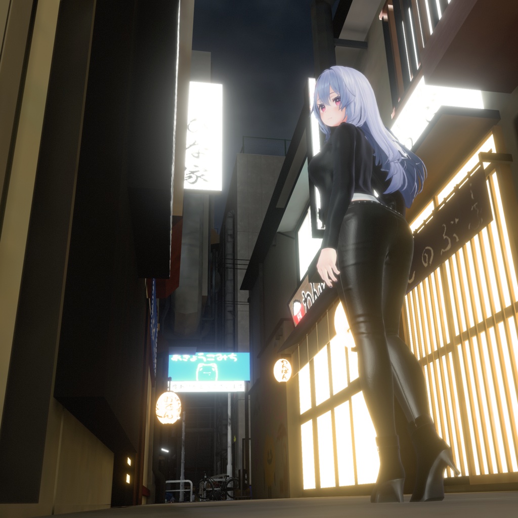 【桔梗用衣装】レザージャケパンコーデ