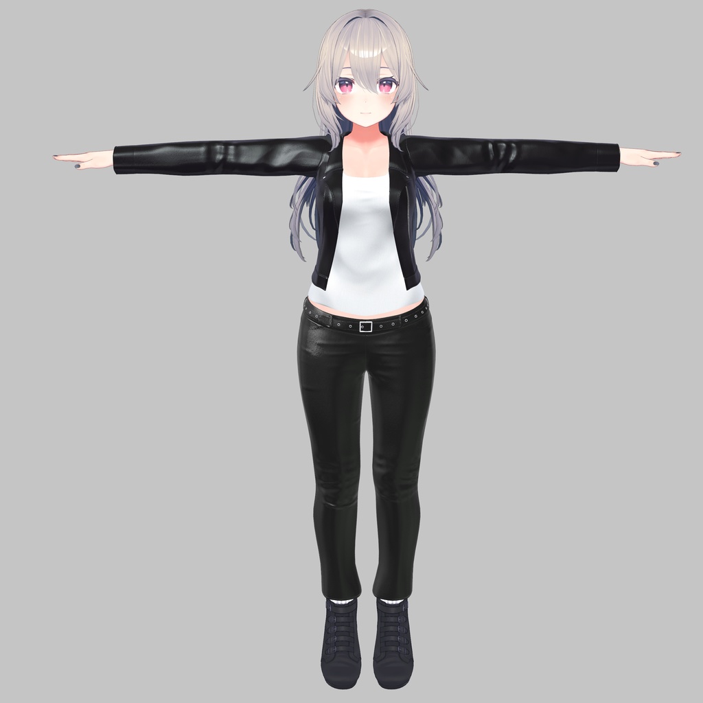 【桔梗用衣装】レザージャケパンコーデ