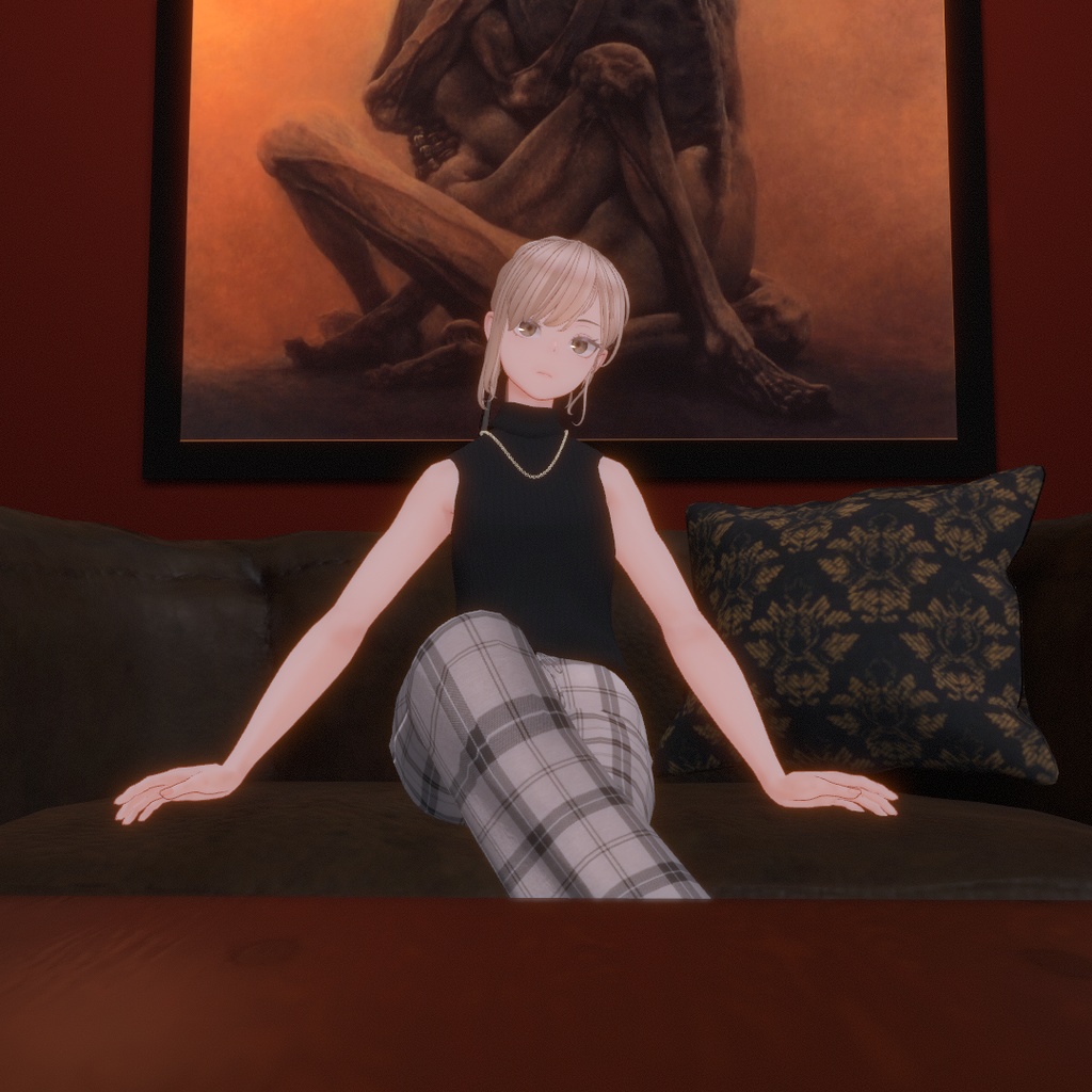 【フラクチュア用衣装】モードワイドパンツコーデ