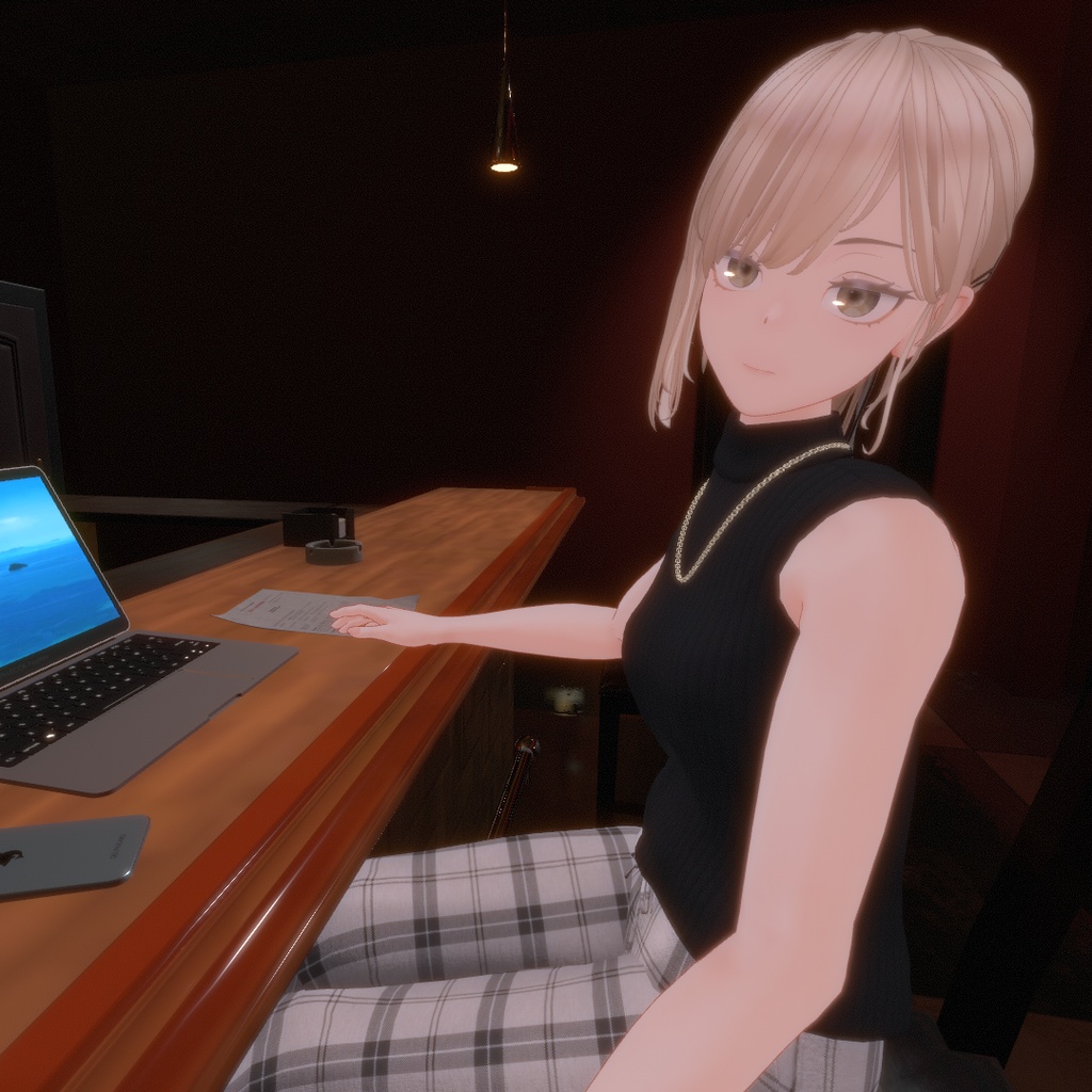 【フラクチュア用衣装】モードワイドパンツコーデ