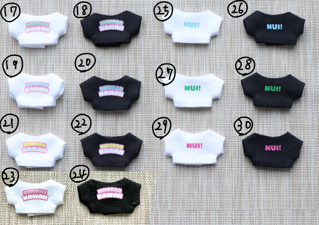 ぬい用プリントTシャツ