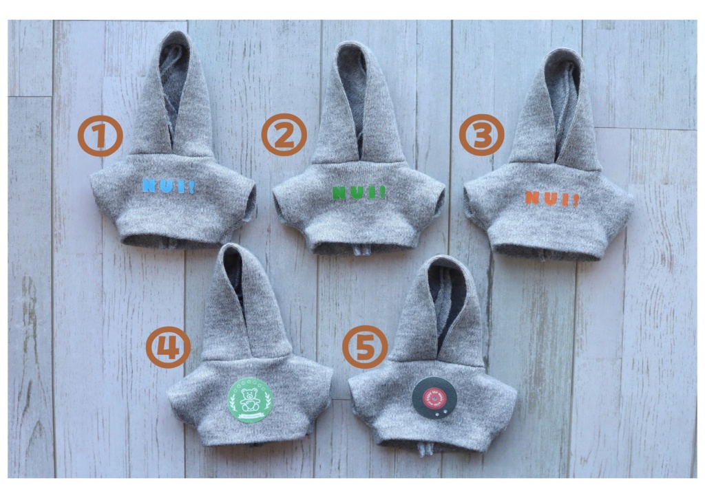 12cmぬい用フーディー