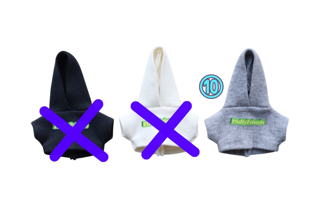 ぬい用フーディー新柄