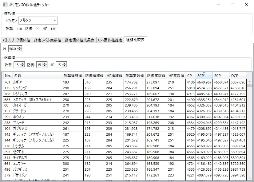 ポケモンGO個体値チェッカー