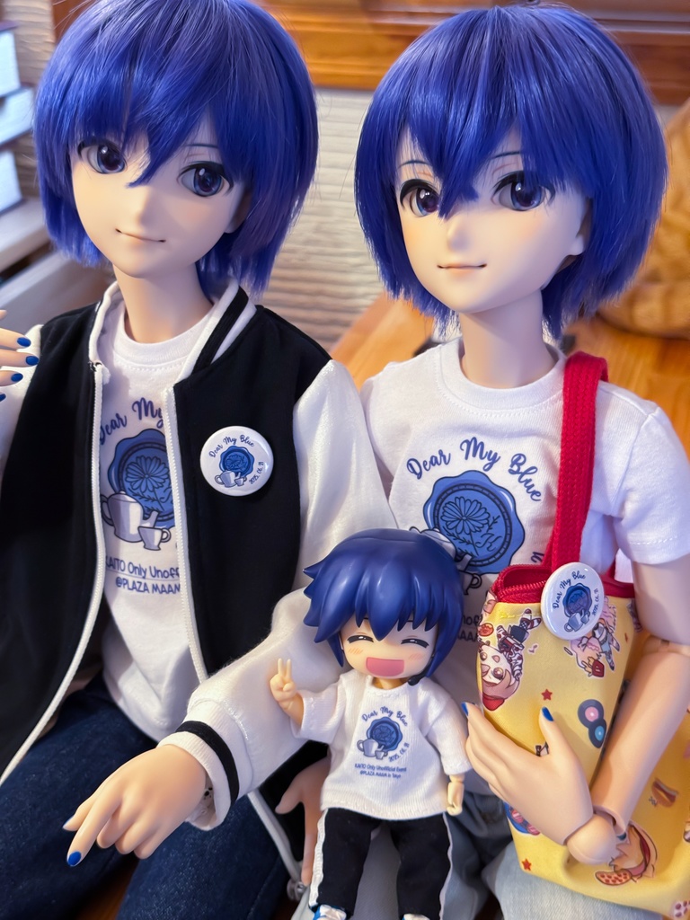 Dear My Blue 記念グッズ シャツ & 缶バッジ ドール・ぬい用&人間用