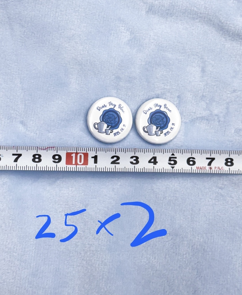 Dear My Blue 記念グッズ シャツ & 缶バッジ ドール・ぬい用&人間用