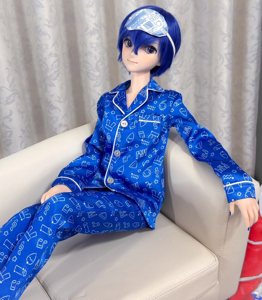 【DD用】 KAITO柄のサテンパジャマ