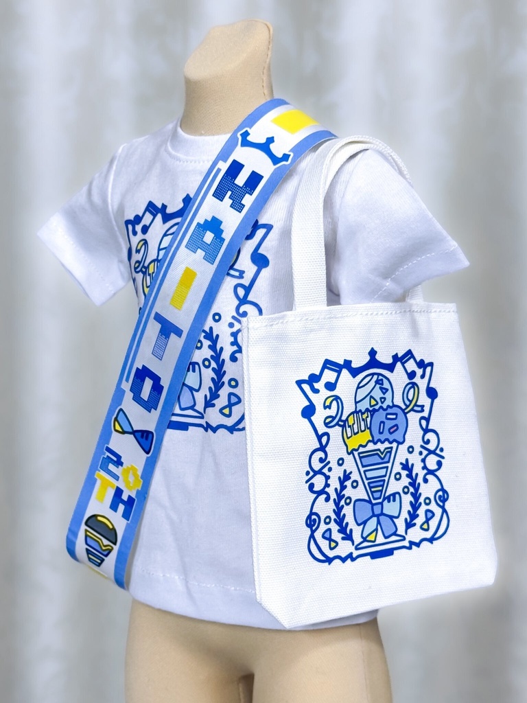 【1/3&ぬいぐるみ用】　KAITO20周年デザイン　ミニチュアトート
