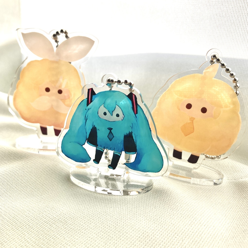 もけもけちゃんのアクリルキーホルダー