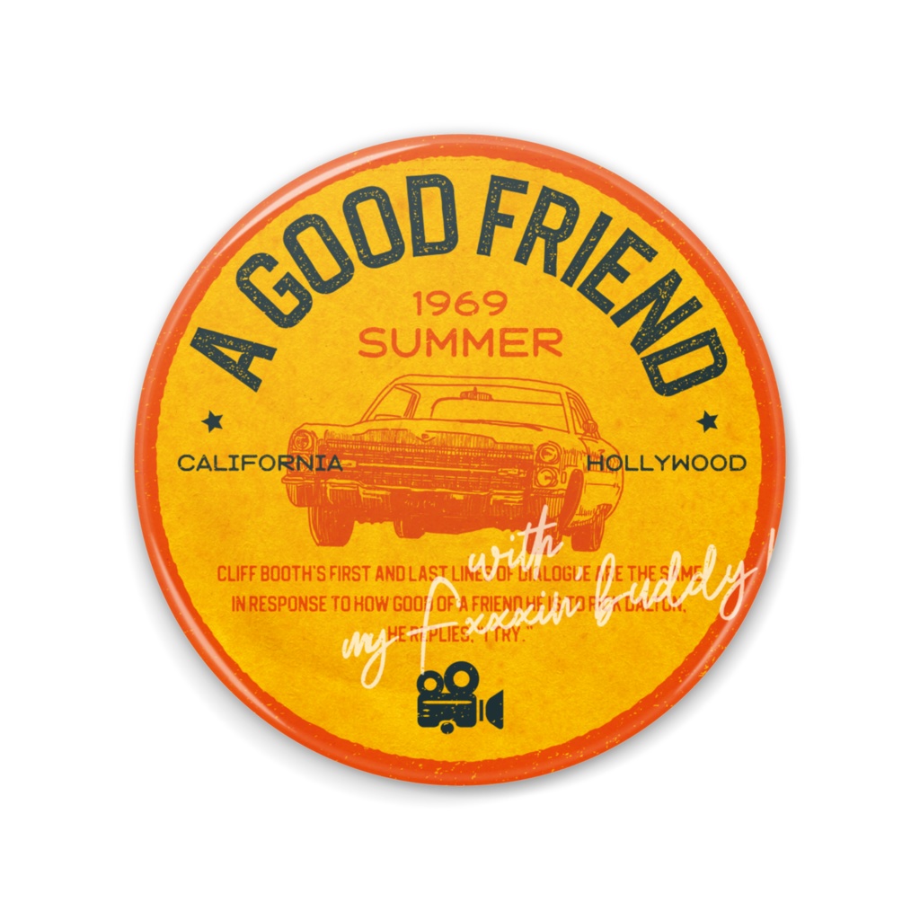 "A GOOD FRIEND" 缶ミラー大