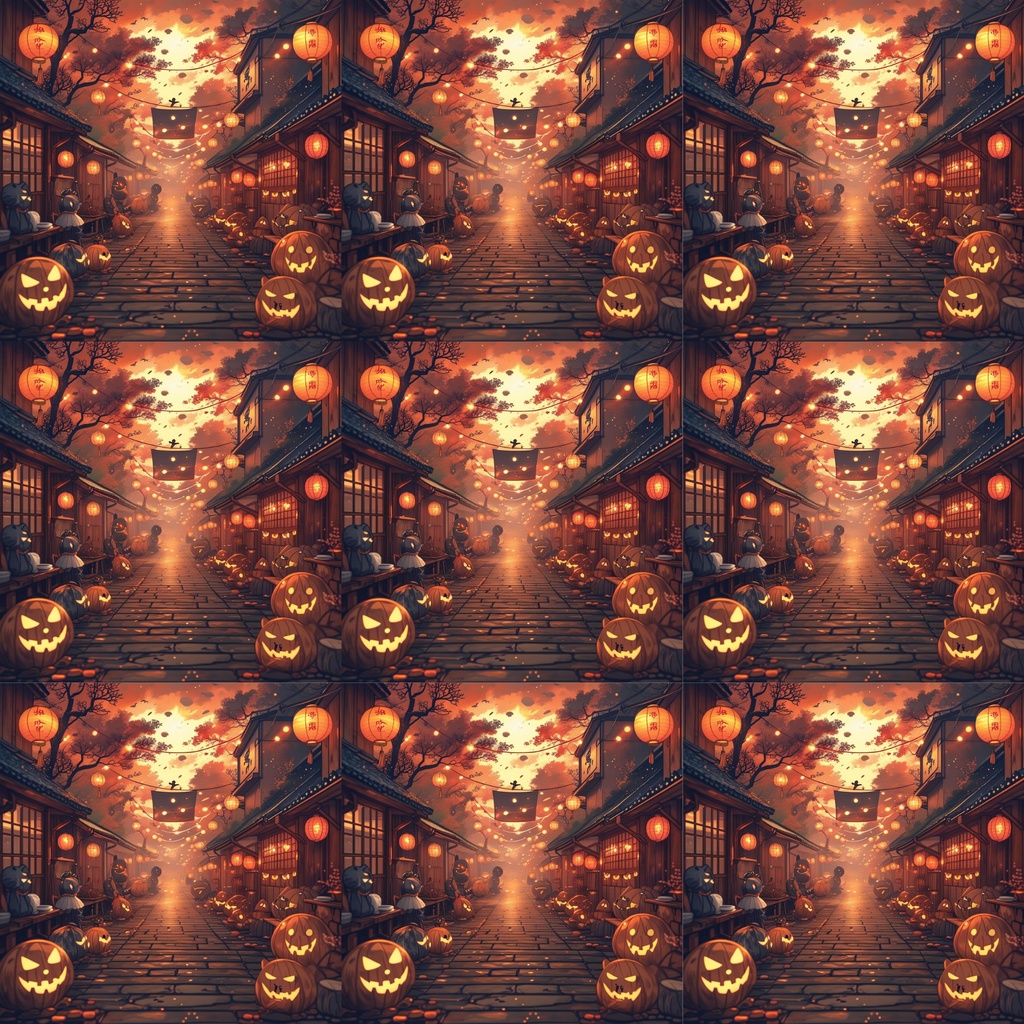 ハロウィン７デジタルペーパー