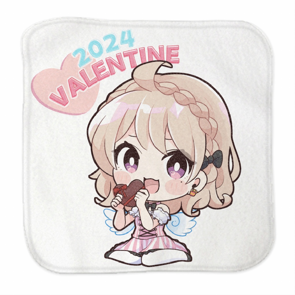 2024年Valentine限定　ミニハンドタオル　椛寧ぽてと