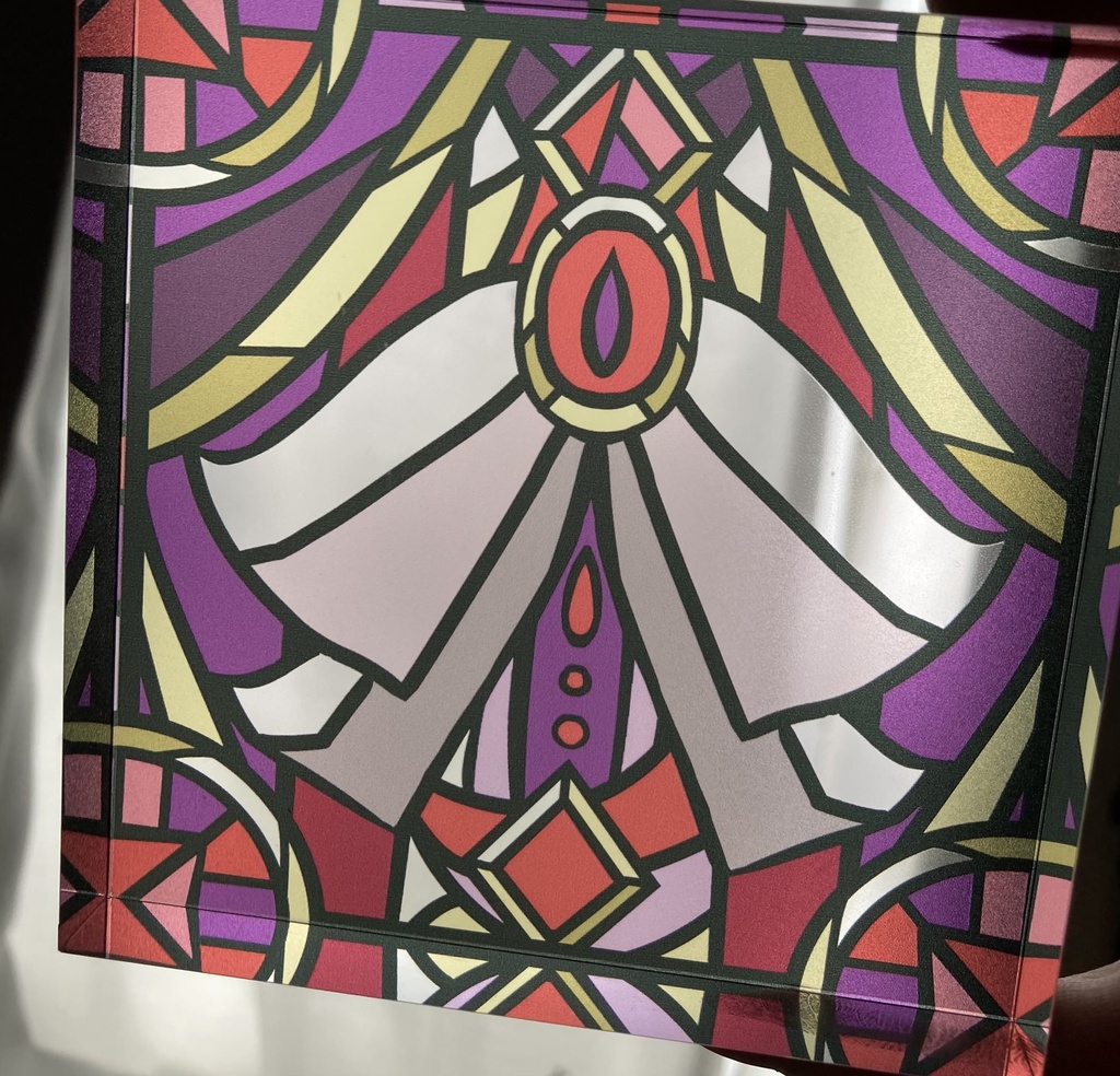 ステンドグラス風アクリルブロック -真紅の賢者ver-