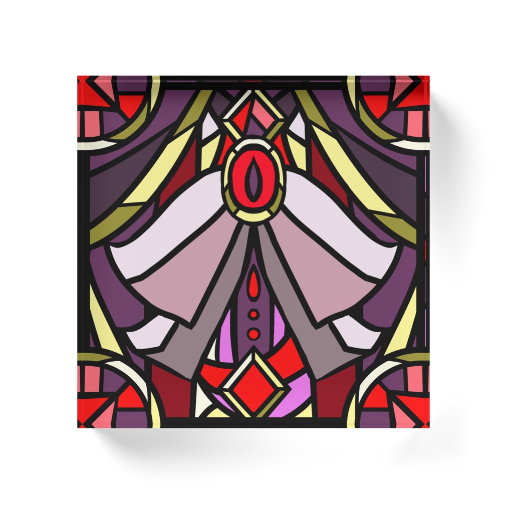 ステンドグラス風アクリルブロック -真紅の賢者ver-