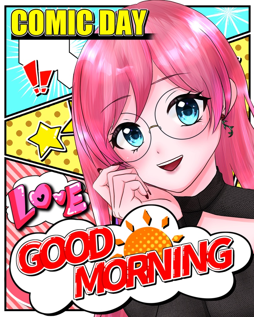 【フリー素材】「漫画の日」用おはV素材配布