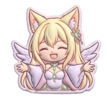 【デジタルステッカー】ねこ耳天使Aureliaのミニキャラ詰め合わせ(全10種+シート)