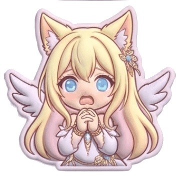 【デジタルステッカー】ねこ耳天使Aureliaのミニキャラ詰め合わせ(全10種+シート)