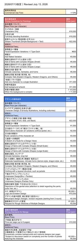 イラスト漫画依頼用