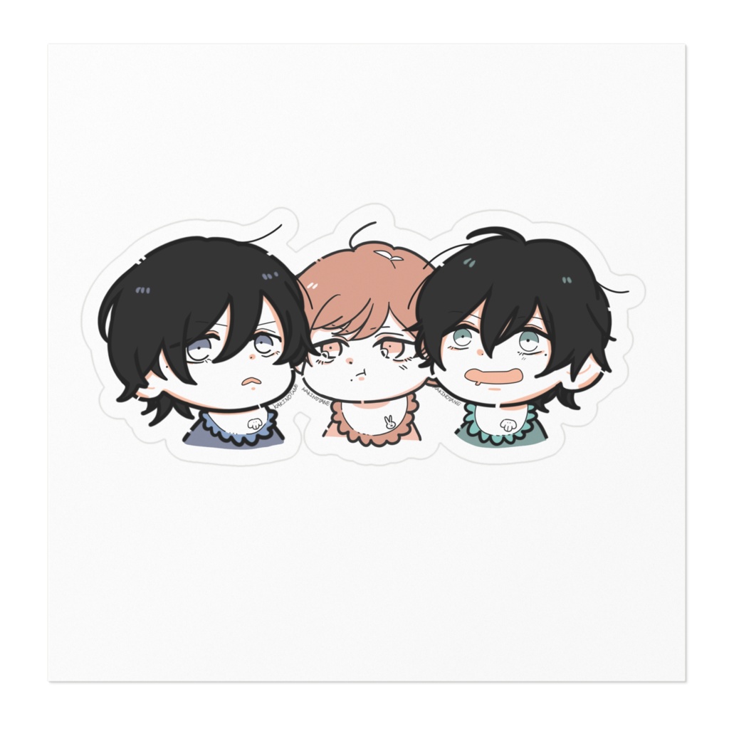 【双子と先生】ばぶ三銃士・ステッカー