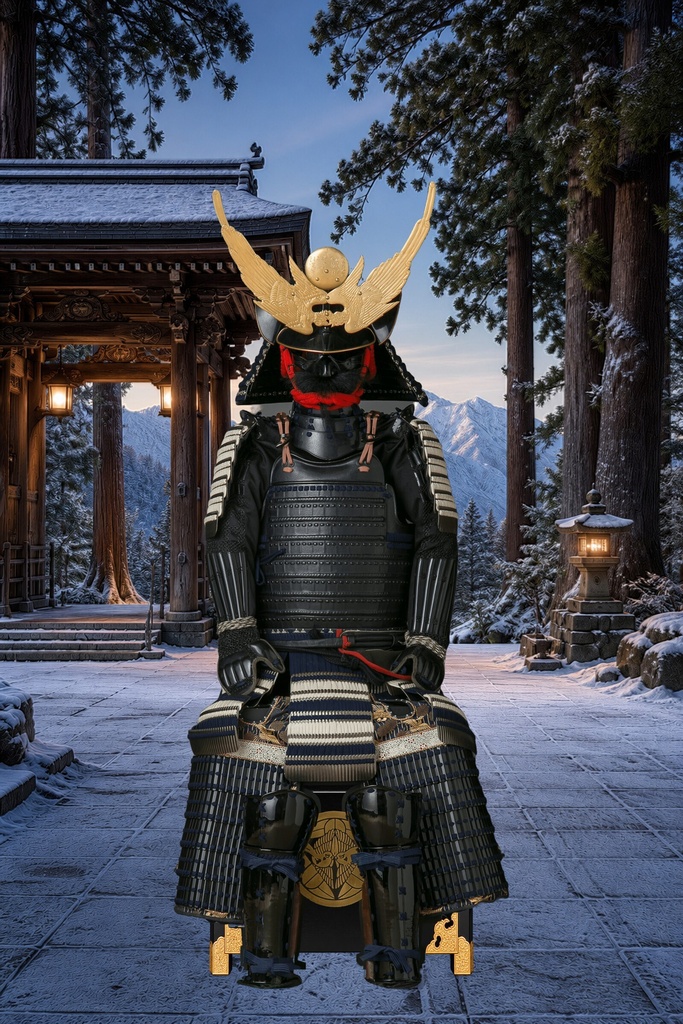 Uesugi Kagekatsu Armor - Snowy Mountain Gate | 8K Printable PNG