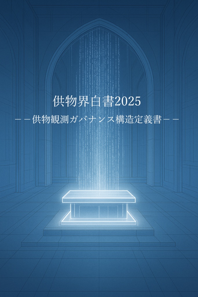供物界白書2025~供物観測ガバナンス構造定義書~