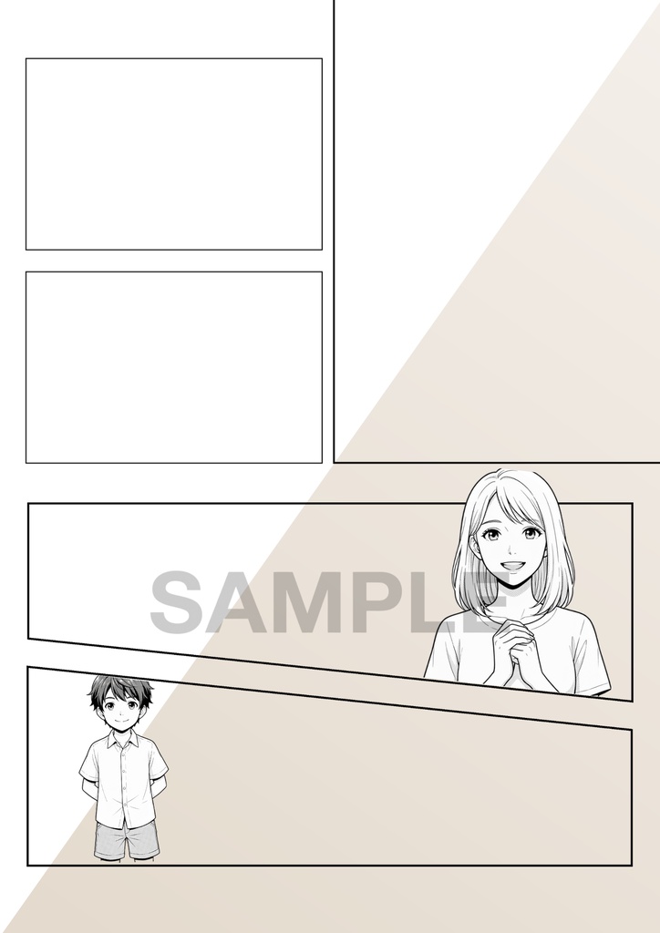 プロっぽく仕上がる!マンガ・Webtoon用コマ枠素材セット【透過PNG・黒白対応】