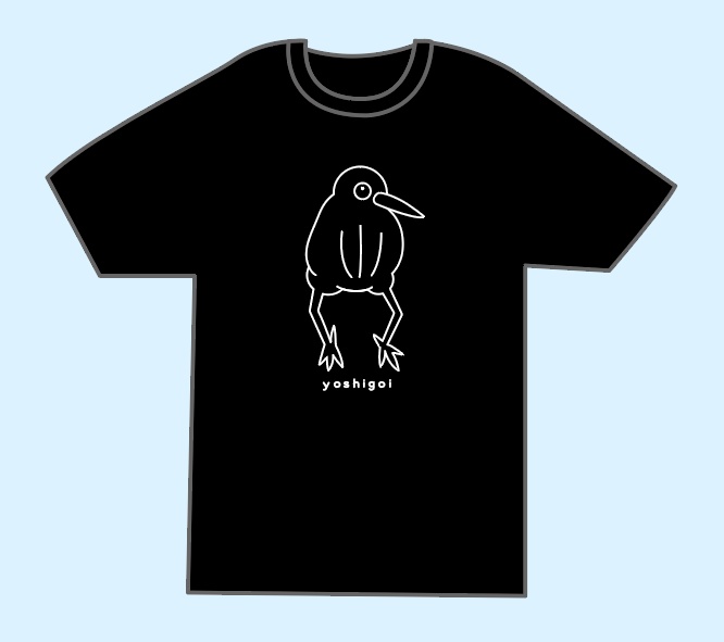 ヨシゴイTシャツ-黒