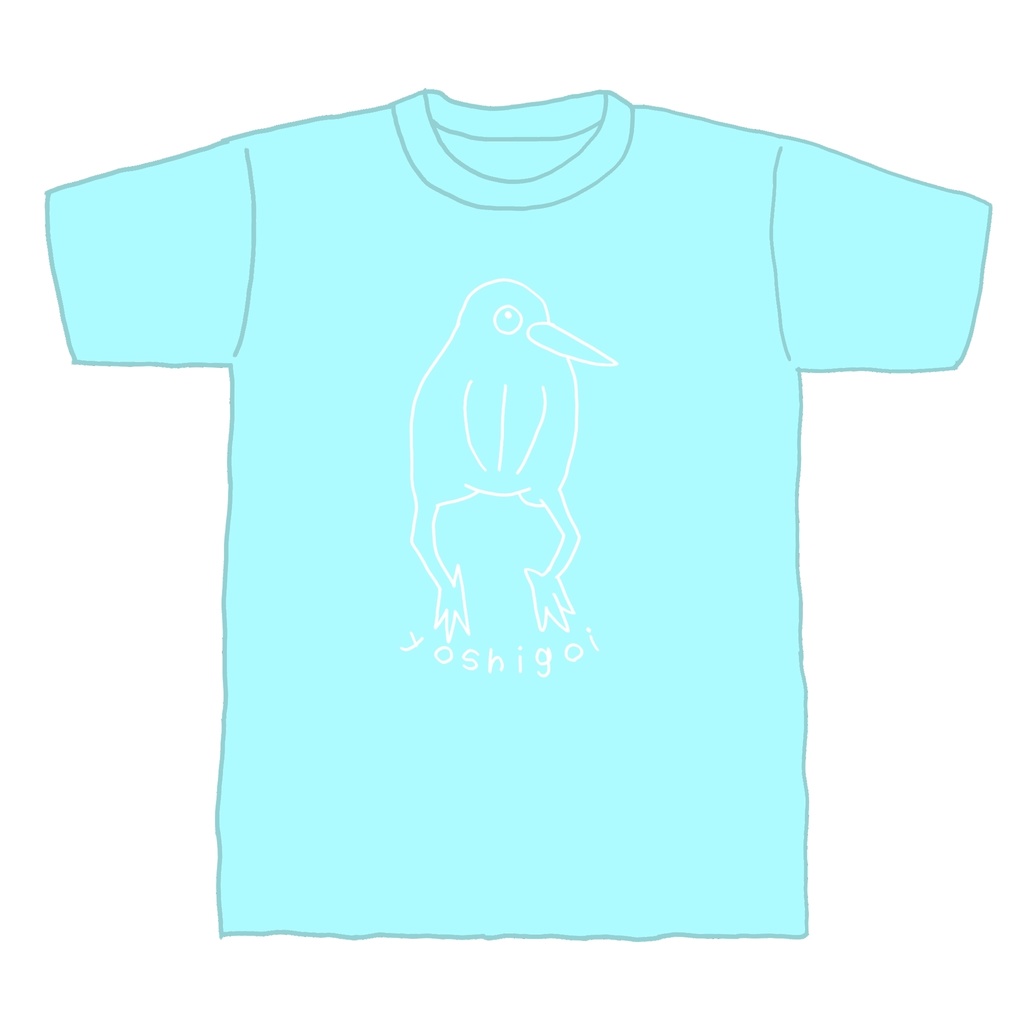 ヨシゴイTシャツー水色