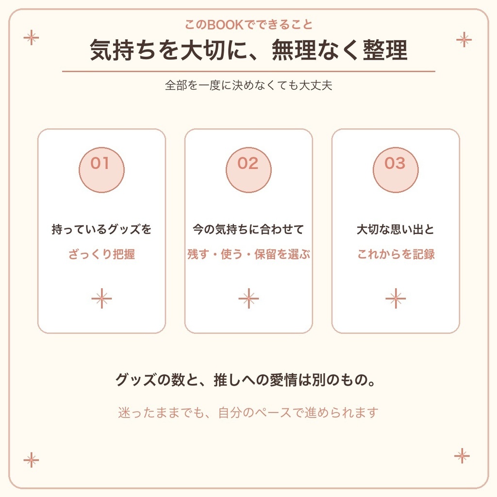 おとなのひとり推し活|グッズ整理BOOK|全10ページ・印刷用PDF