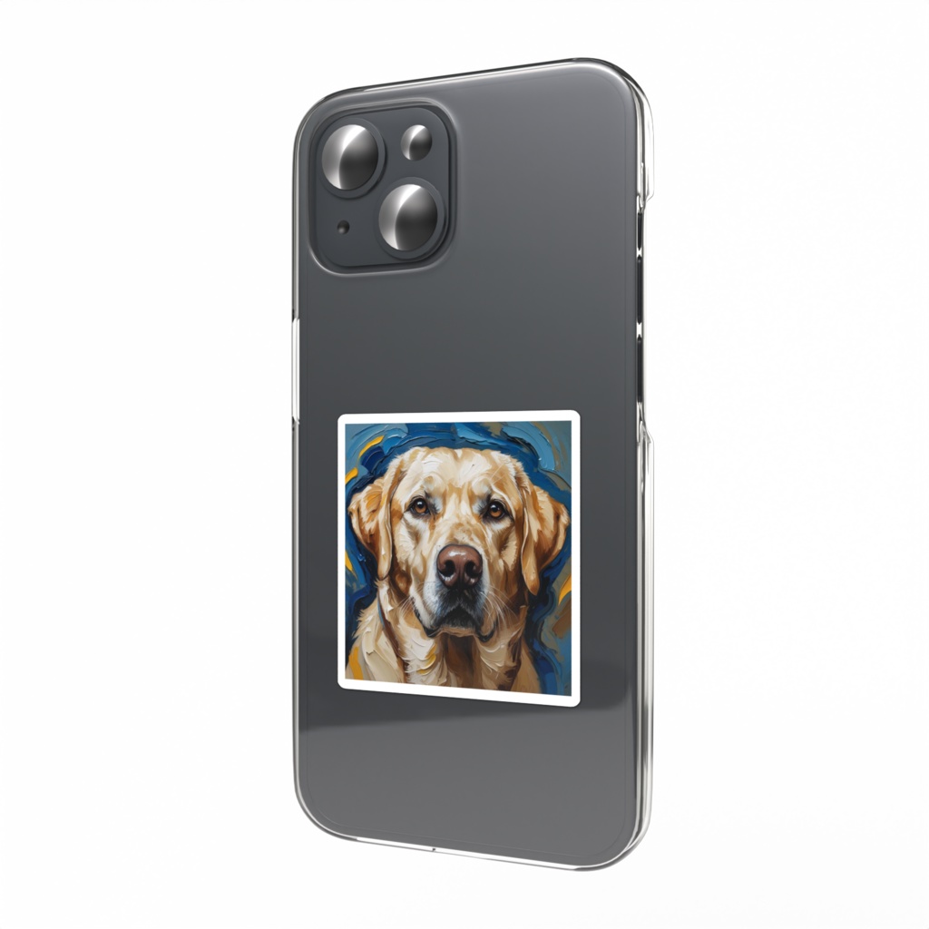 ゴッホ風_愛犬ステッカー(ラブラドールレトリバー)