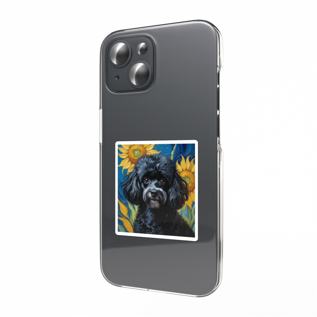 ゴッホ風_愛犬ステッカー(トイプードル２)