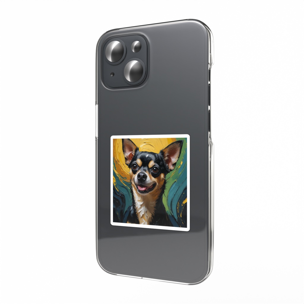 ゴッホ風_愛犬ステッカー(チワワ3)