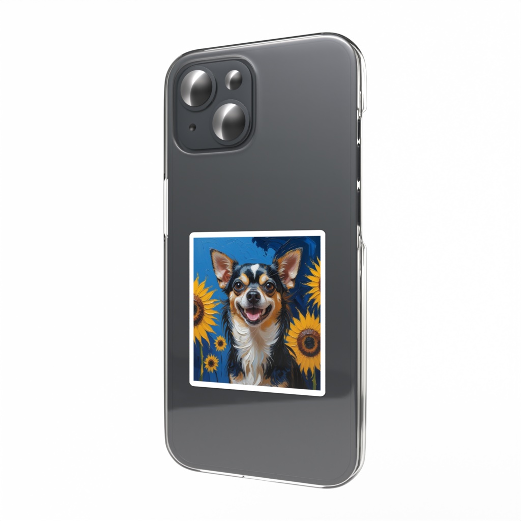 ゴッホ風_愛犬ステッカー(チワワ4)