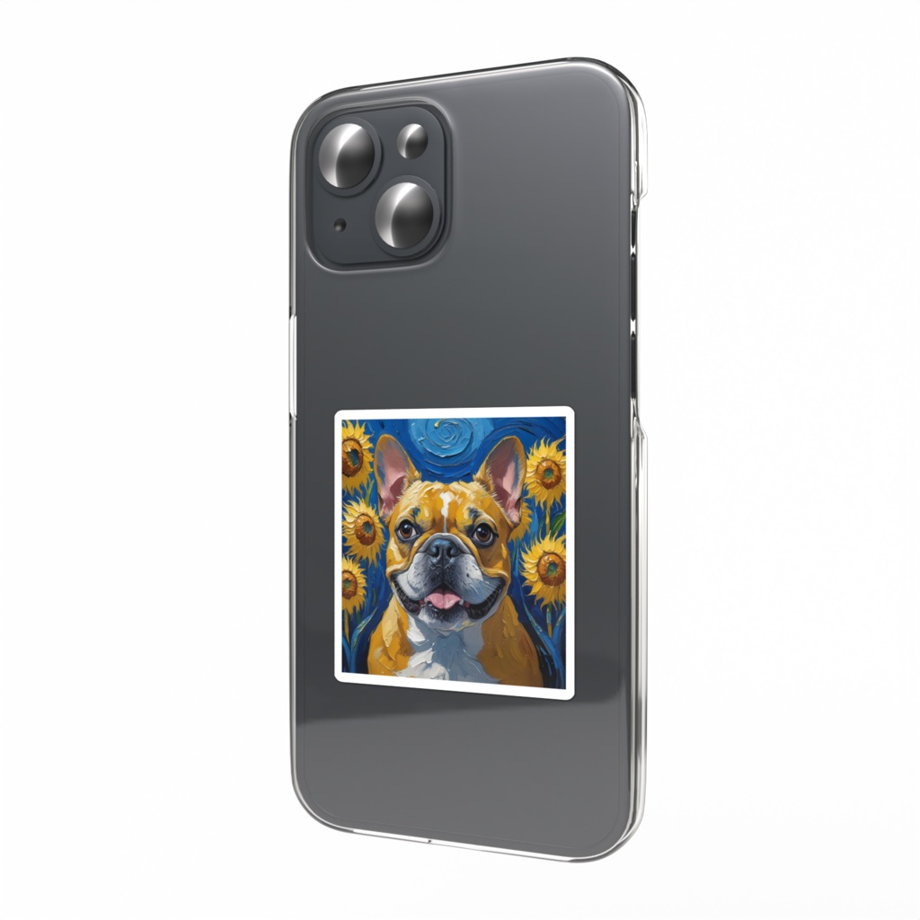 ゴッホ風_愛犬ステッカー(フレンチブルドック)