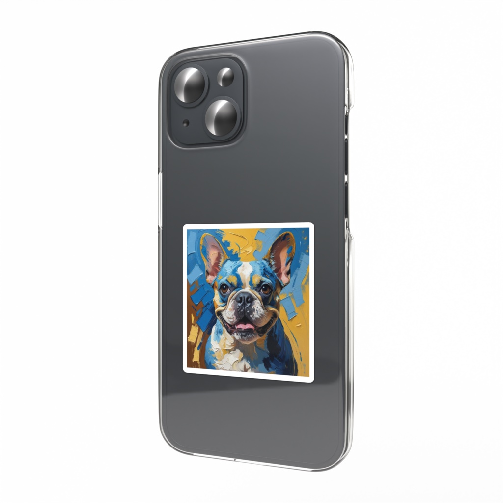 ゴッホ風_愛犬ステッカー(フレンチブルドック2)