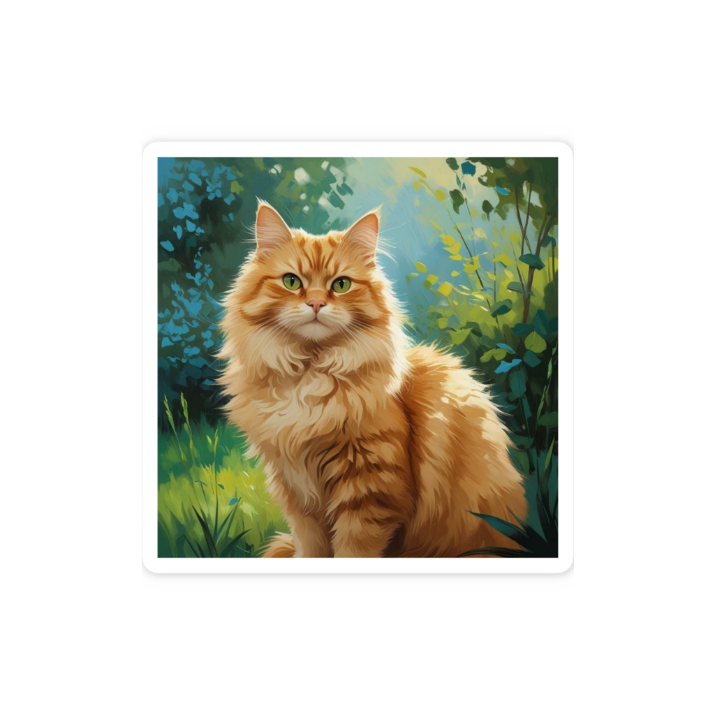 モネ風_愛猫ステッカー(ペルシャ2)