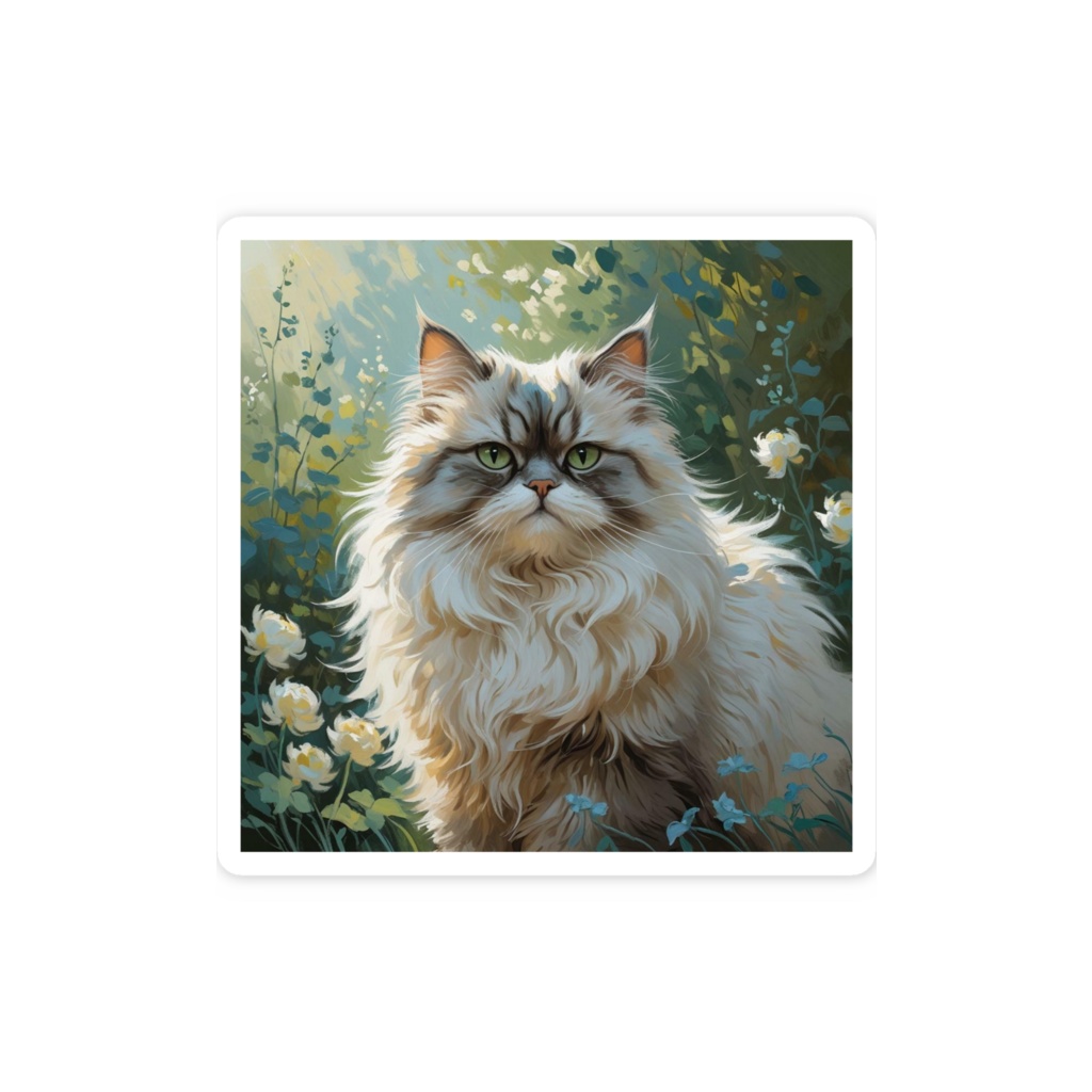 モネ風_愛猫ステッカー(ペルシャ3)