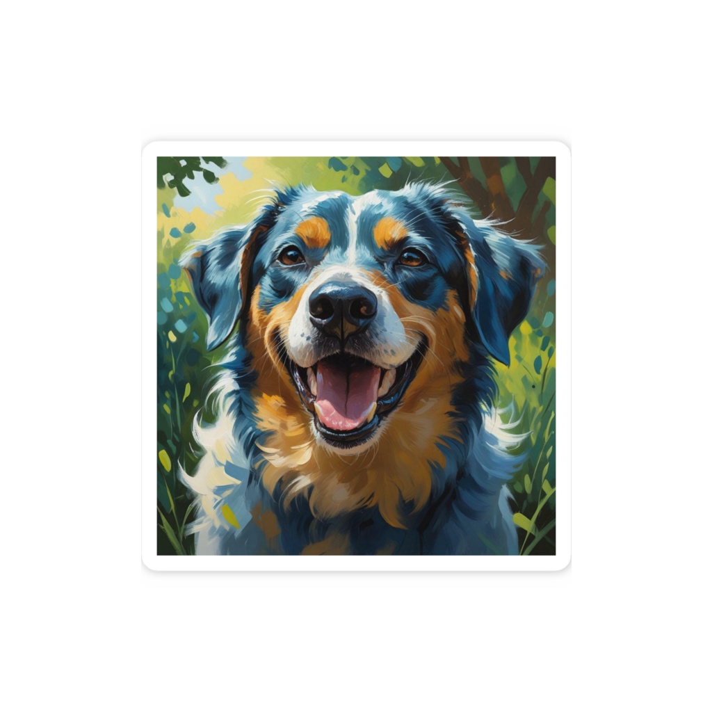 モネ風_愛犬ステッカー