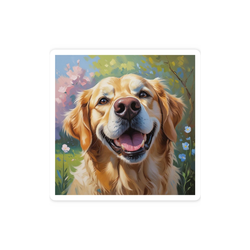 モネ風_愛犬ステッカー2