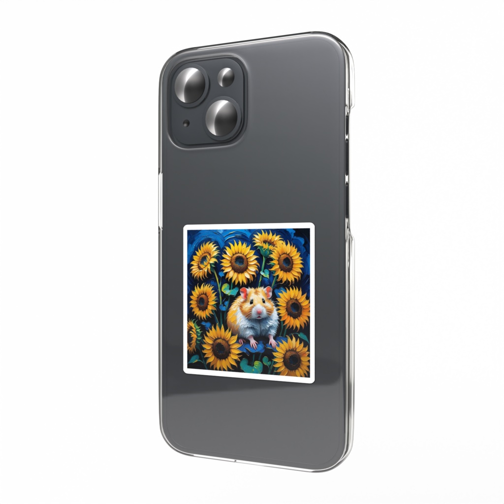 ゴッホ風_ハムスターステッカー