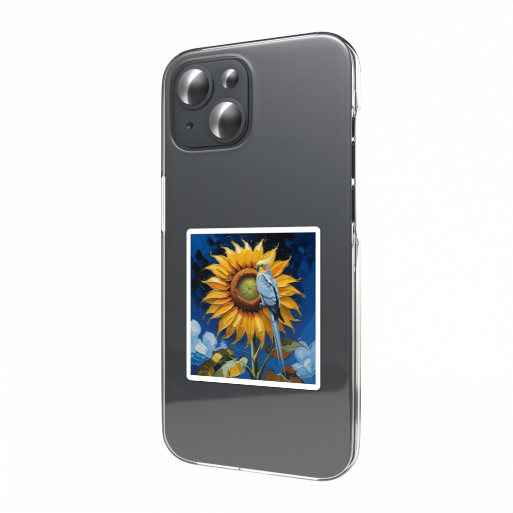 ゴッホ風_オカメインコステッカー