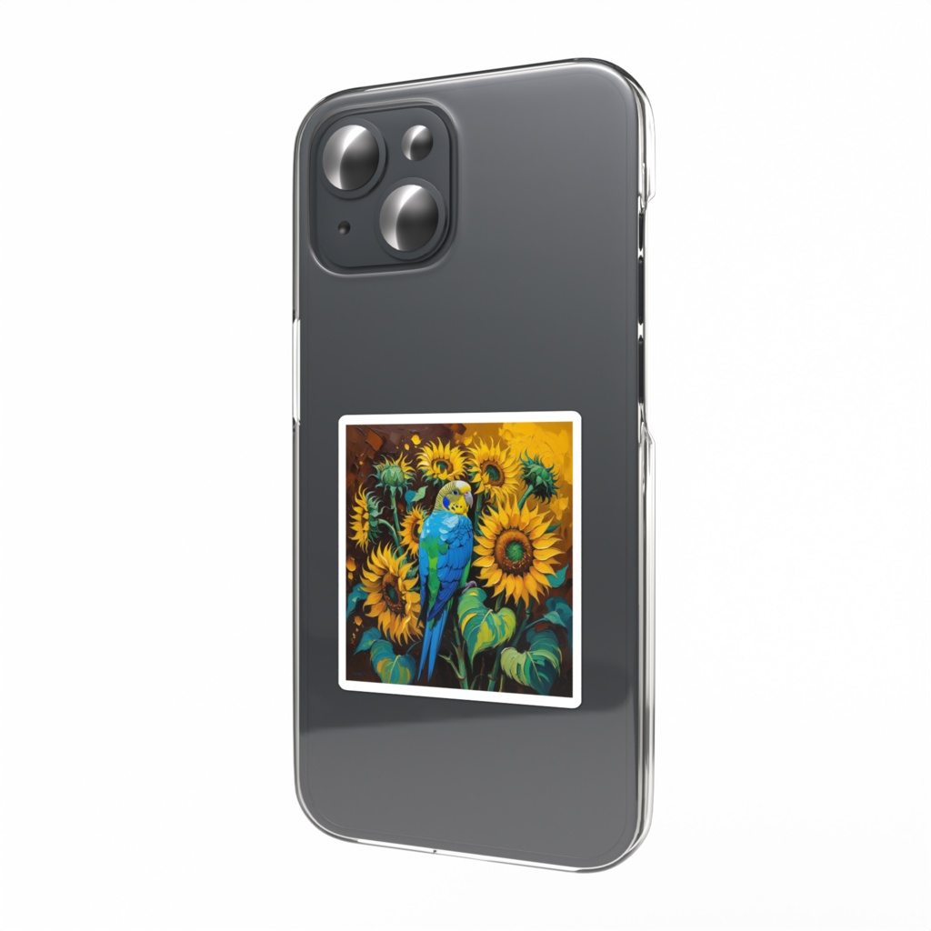 ゴッホ風_インコステッカー