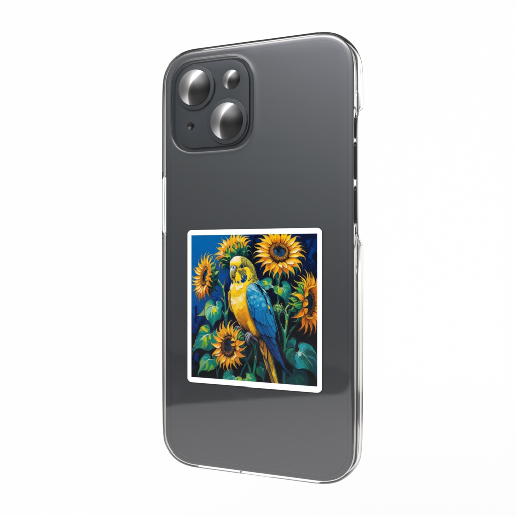 ゴッホ風_インコステッカー2