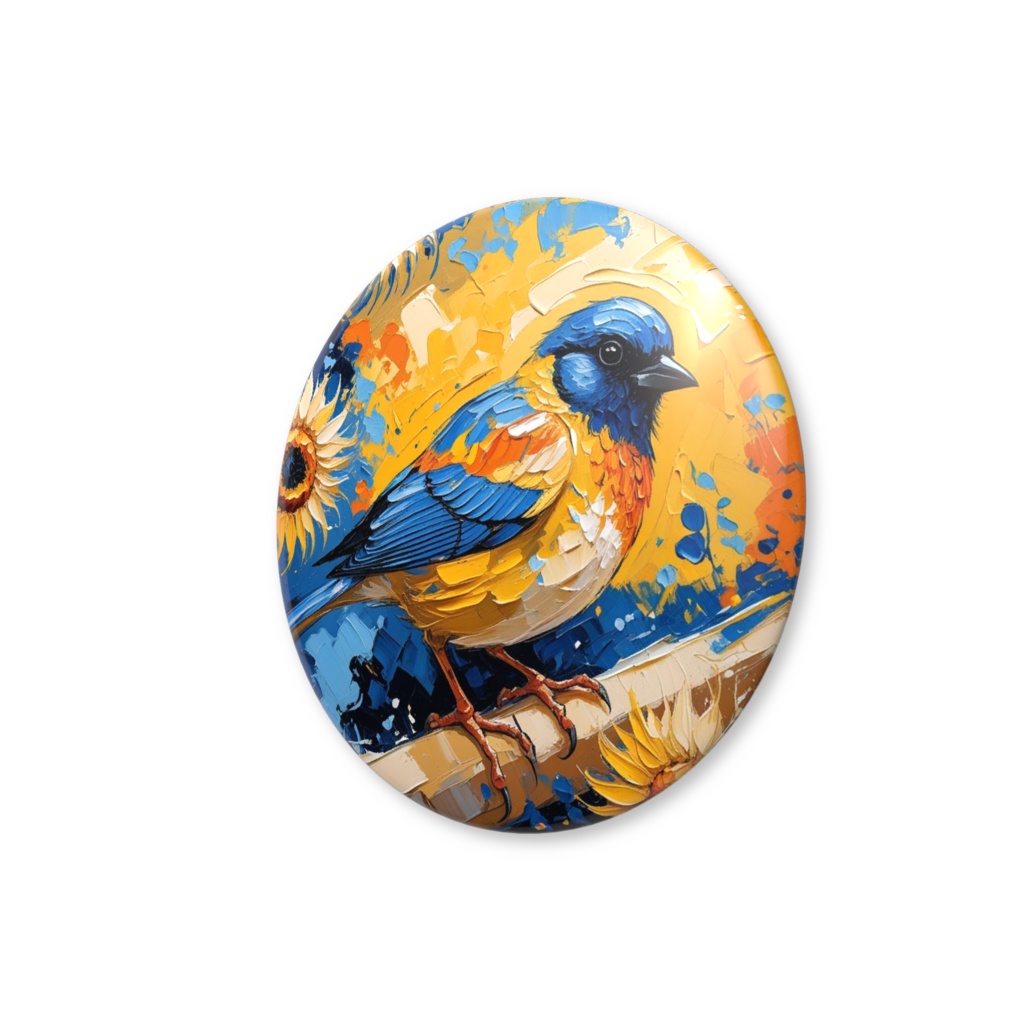 ゴッホ風_小鳥缶バッチ